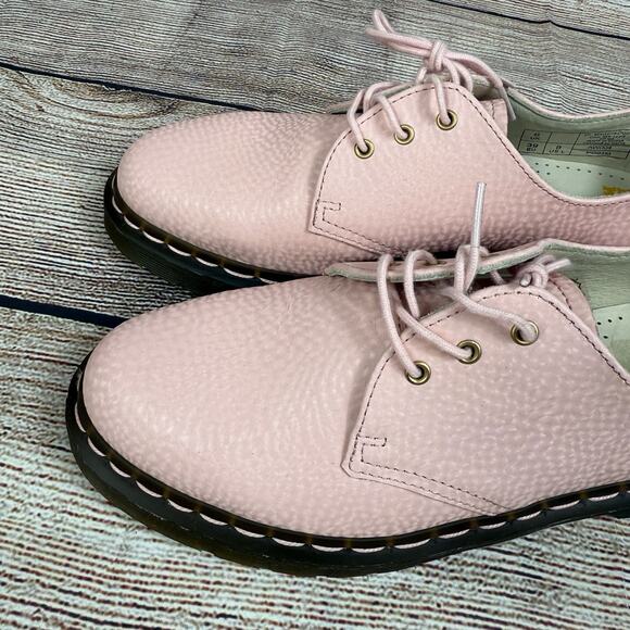 NWOT Dr Martens 1461 Virginia Leather Oxford Shoes Size 8 Salmon Pink Air Wair - Picture 3 of 15